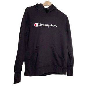 Champion Men's Hoodie Middleweight Script Logo Jersey Pullover Size Medium